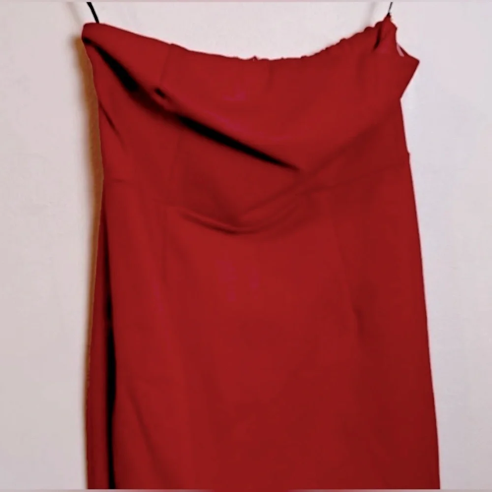 Lulus Jazzie Red Strapless Bodycon Dress Sz M - Picture 7 of 9